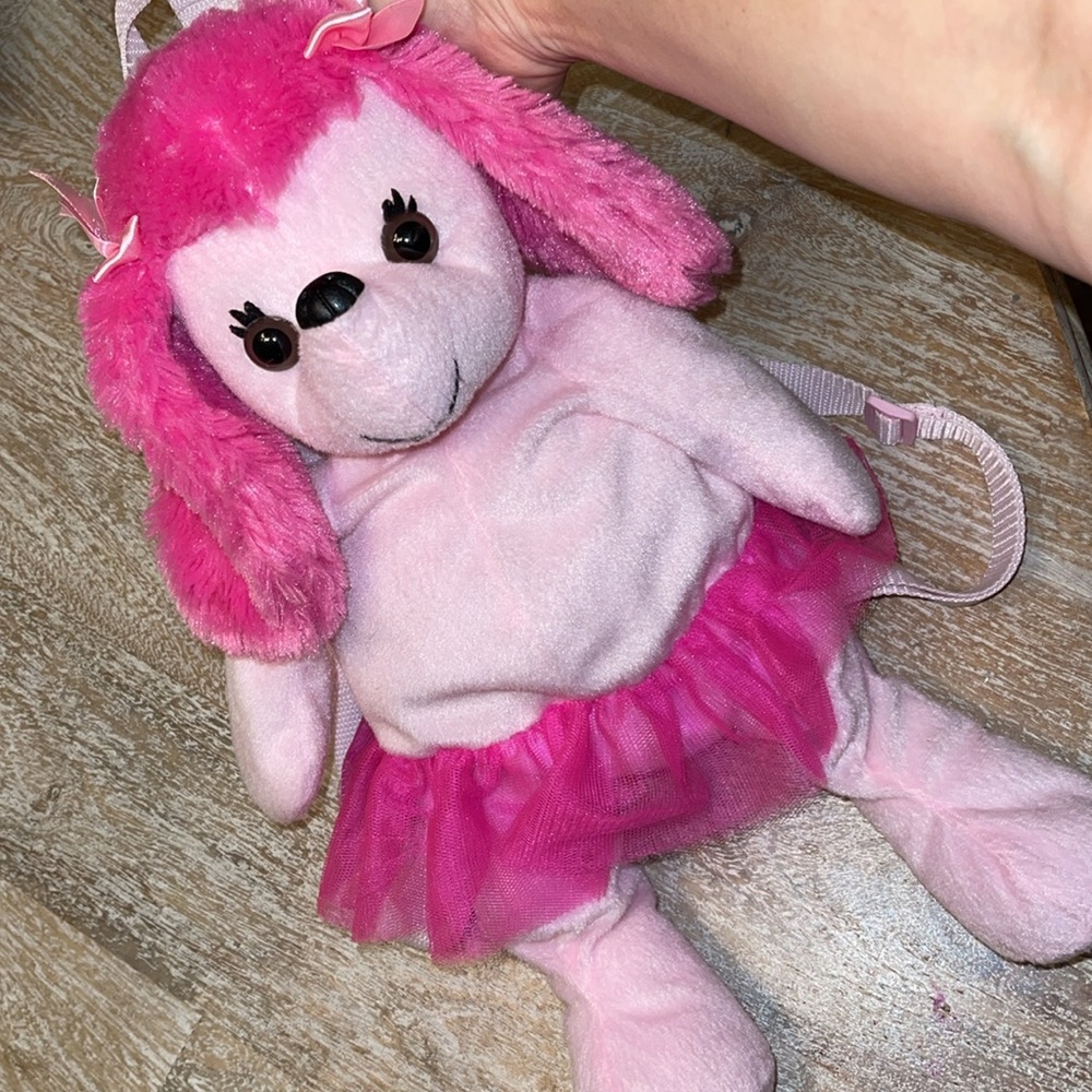 Poodle Tutu Pink Dog Backpack